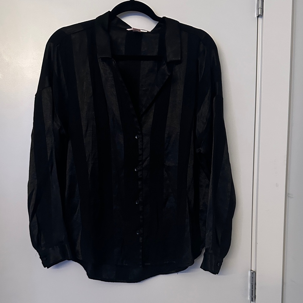 Victoria's Secret Black Pajama Top